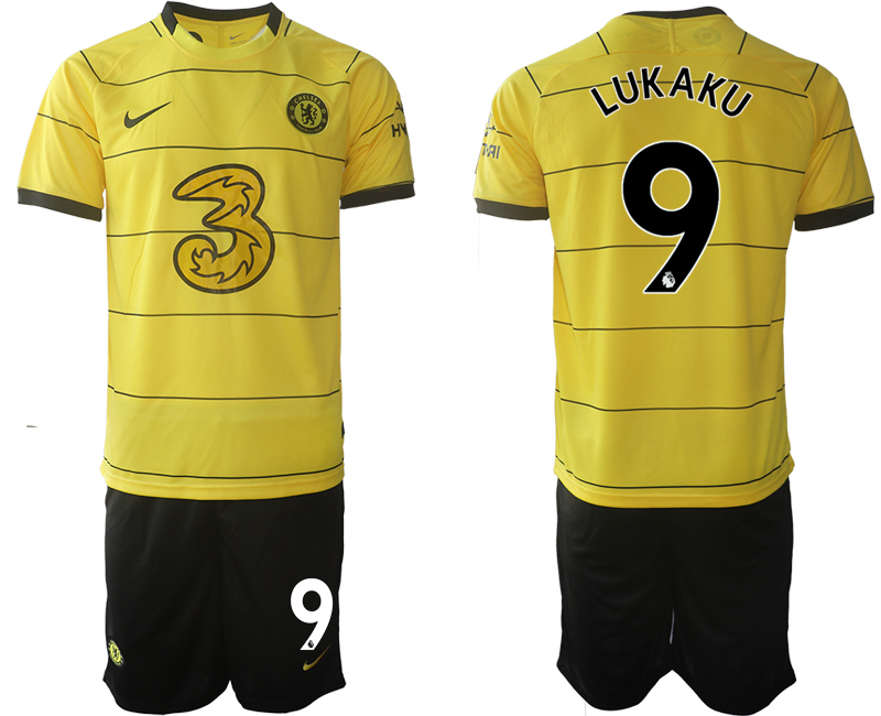 Men 2021-2022 Club Chelsea away yellow #9 Soccer Jersey